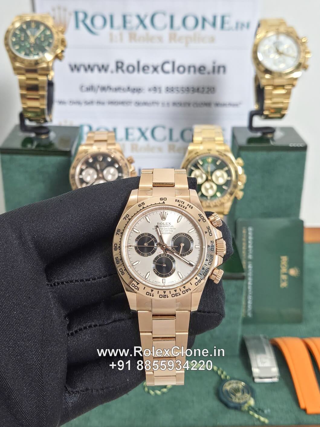 Rolex daytona everose gold superclone watches india