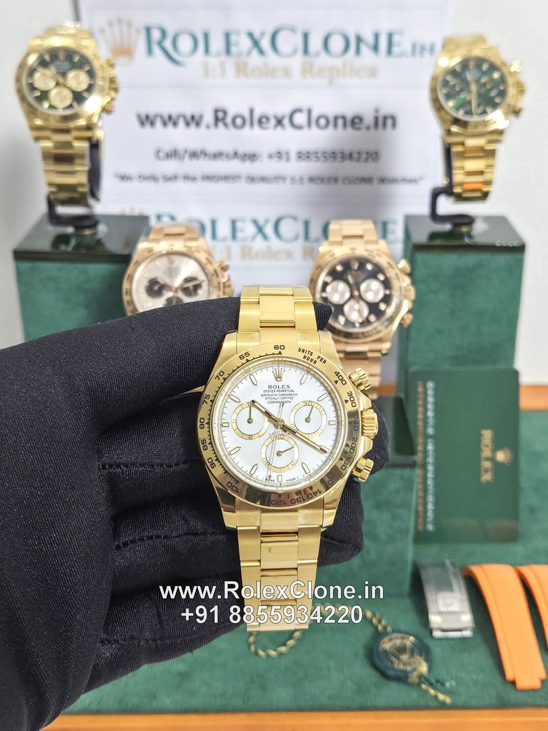 Rolex daytona gold super clone