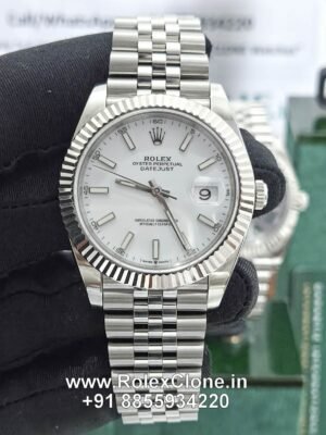 rolex datejust white dial