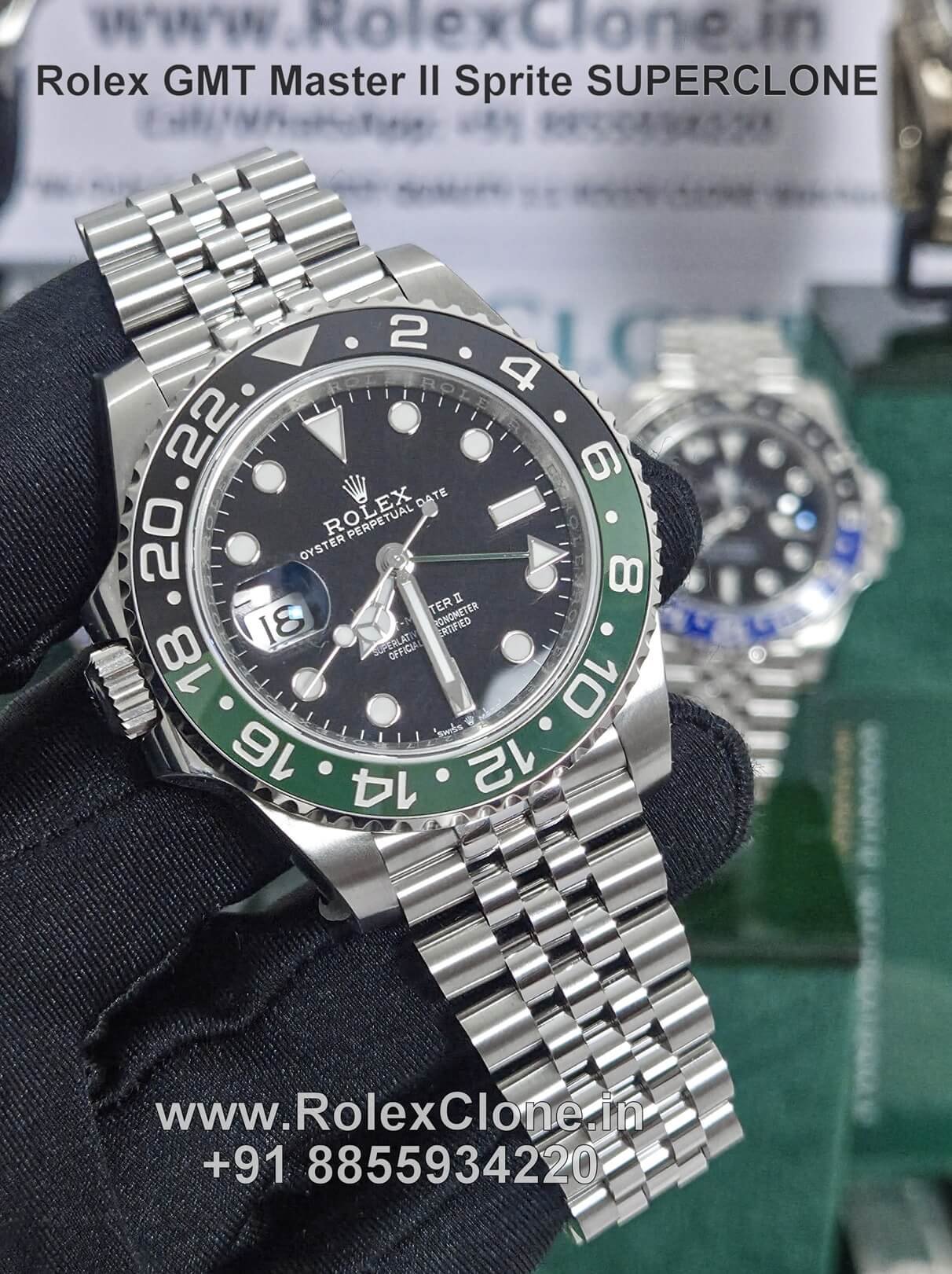 rolex gmt master 2 sprite replica
