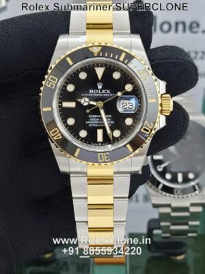 rolex submariner black dial two tone