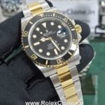 rolex submariner black dial two tone bracelet